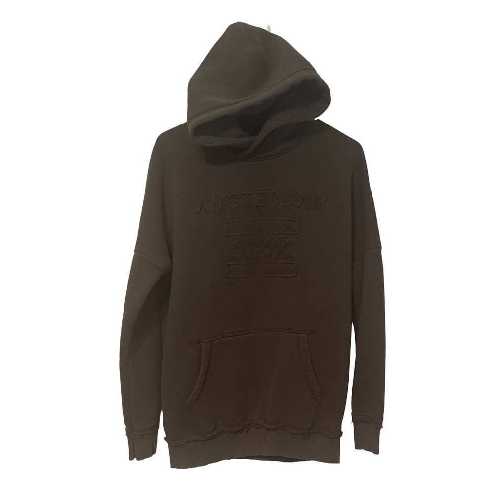 Amsterdam Olive Green Embossed Men’s Hoodie, L